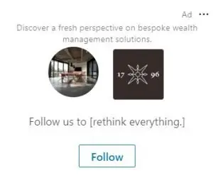 LinkedInの動的広告の例
