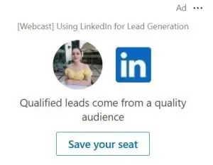 LinkedInの動的広告の例