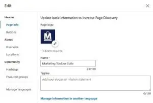 criar uma página da empresa no linkedin