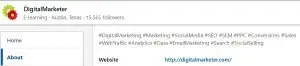 criar uma página da empresa no linkedin - hashtags