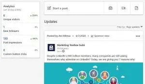 criar uma página da empresa no linkedin