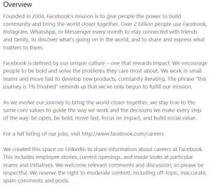 criar uma página da empresa no linkedin - facebook