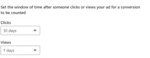 หน้าต่าง Conversion ของ linkedin