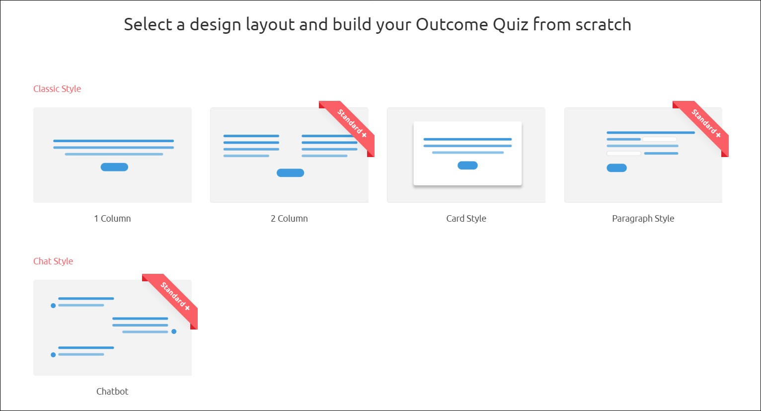 Outgrow layouts
