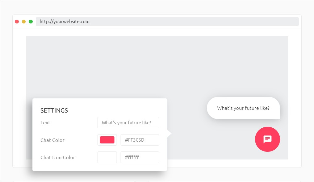 chat messenger type embed