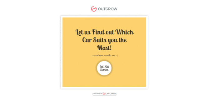 Which car best suits you personality quiz template