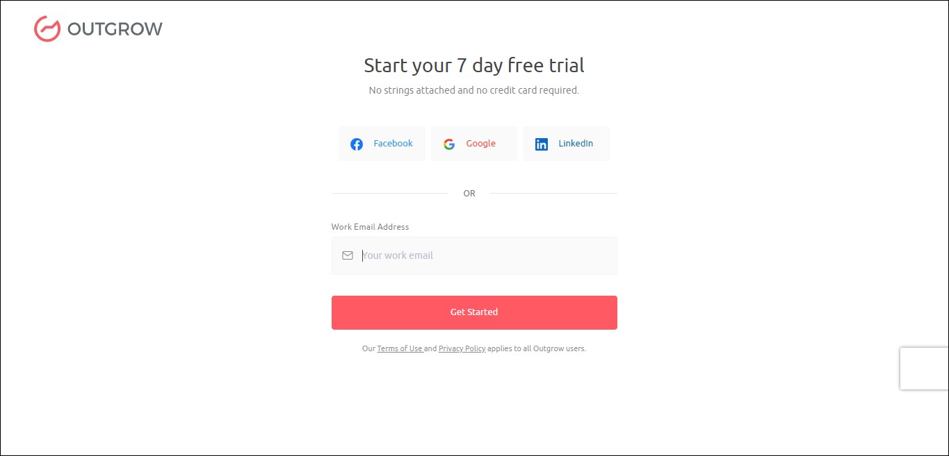 Outgrow 7-day free trial