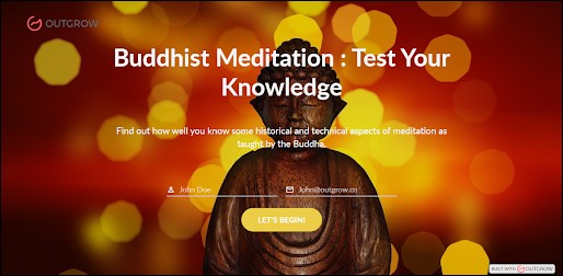 Meditation Knowledge Lead Generation Quiz