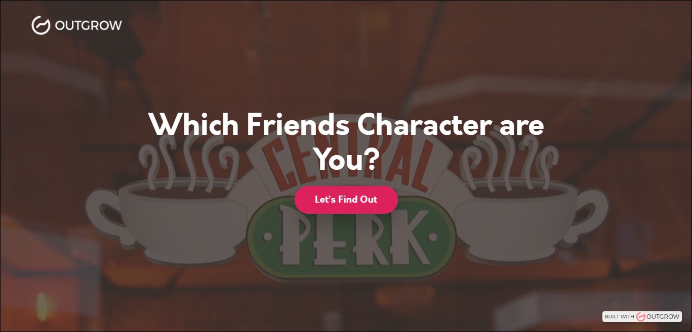friends character lead generation quiz