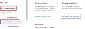 augmenter les revenus adsense - bloquer les catégories sensibles