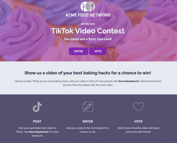 مسابقة Acme-Food-Network-Tiktok-Video
