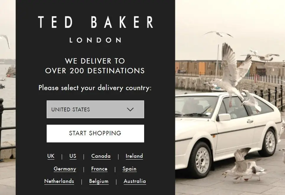 açılır örnekler - ted baker