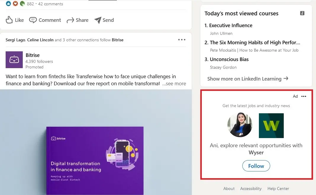 Linkedin spot reklamı - Linkedin reklam biçimleri