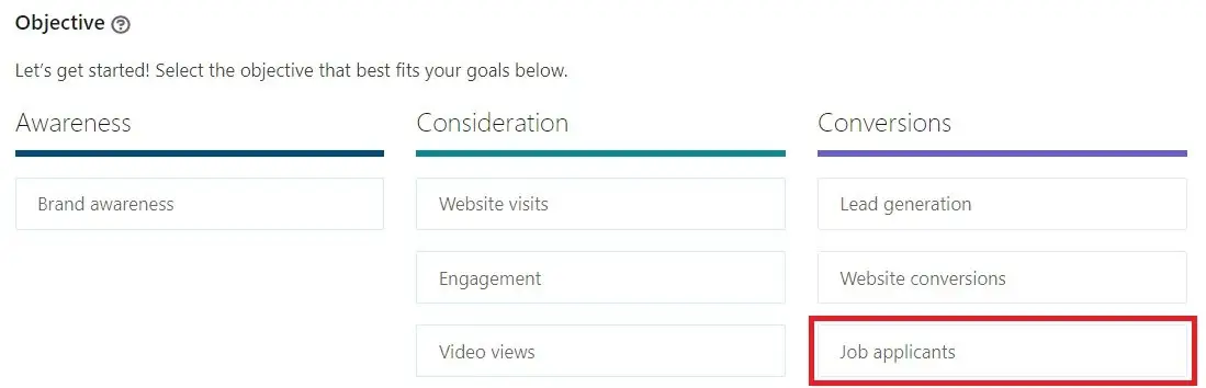Linkedin reklam biçimleri - iş başvurusu fırsatları