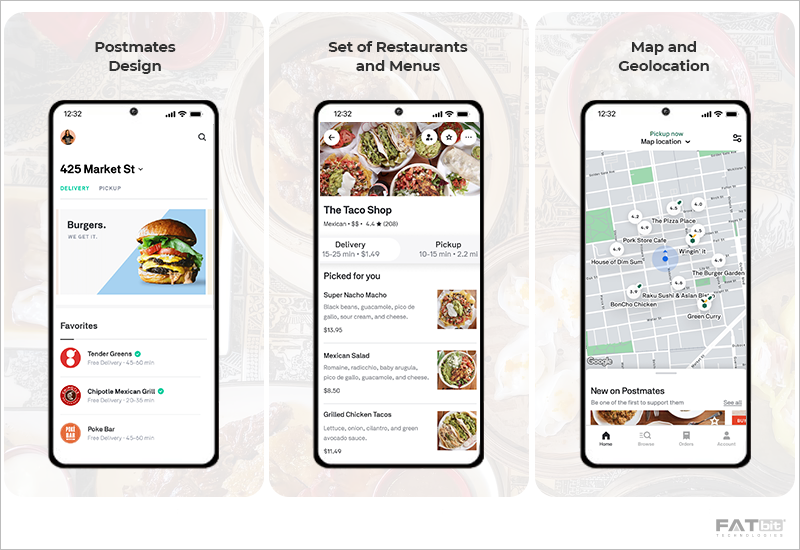 Fungsi Aplikasi - Aplikasi Pengiriman Makanan Postmates