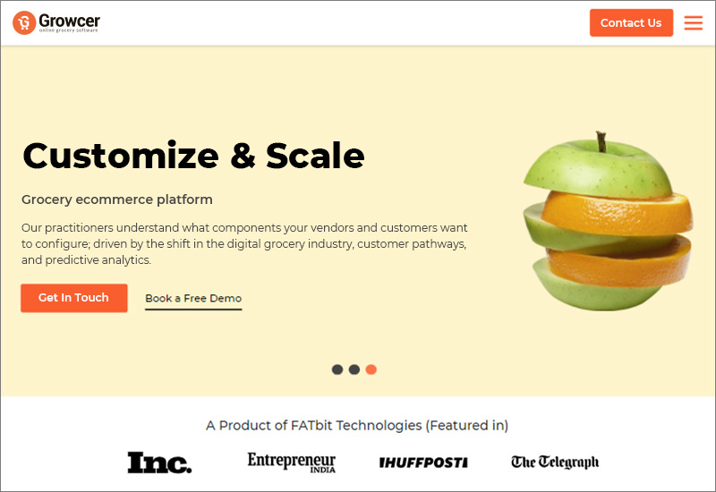 برنامج البقالة عبر الإنترنت - Growcer