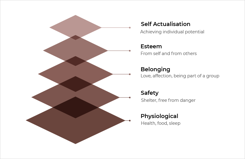 Maslow Hierarchy of Needs - 매출 증대 및 신뢰성 인식