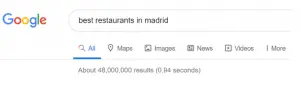 termini di ricerca su google