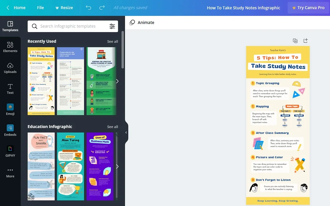 modelli di infografica canva: promuovi la tua attività
