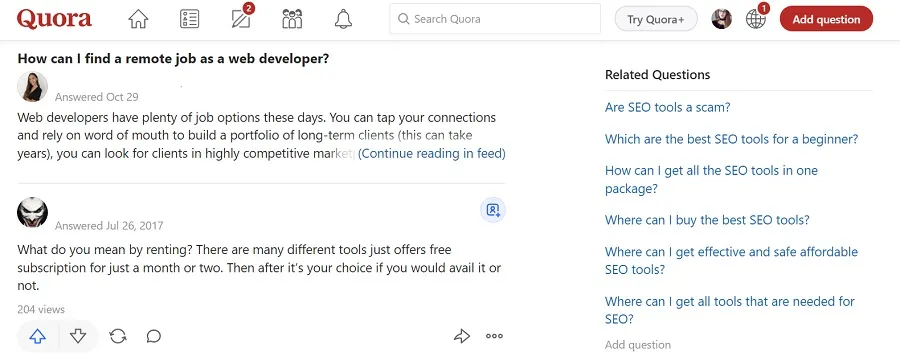 promuovi la tua attività - rispondi alle domande su quora