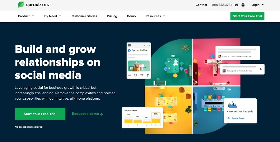 software di social media marketing - sproutsocial