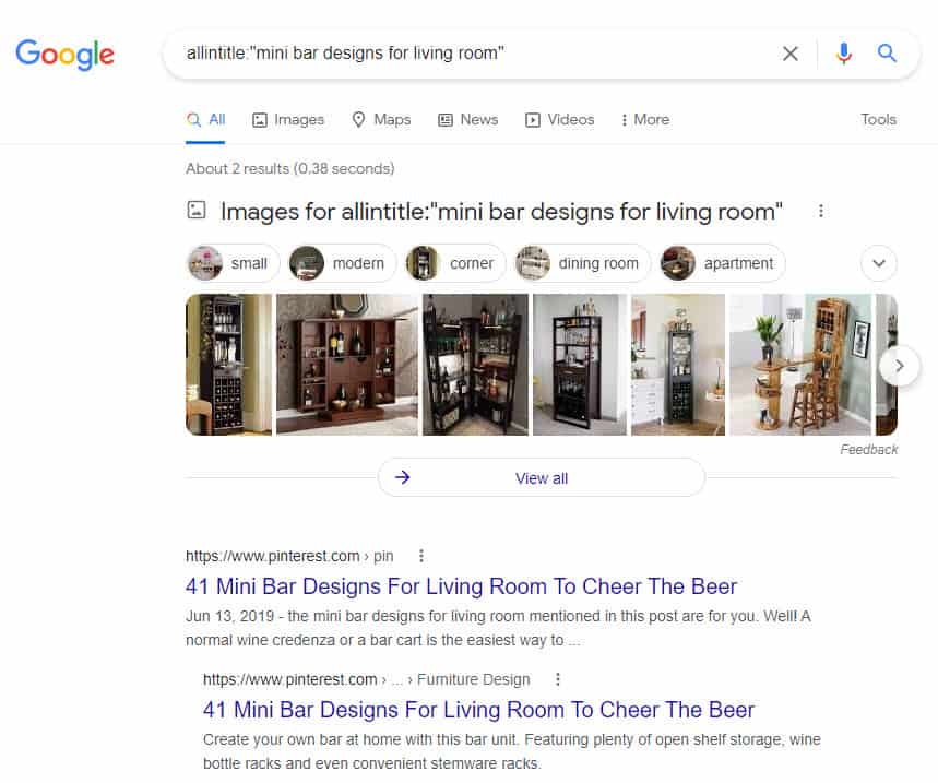 allintitle-quotation-google-serp