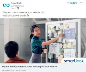 linkedin 廣告示例 - smartlook