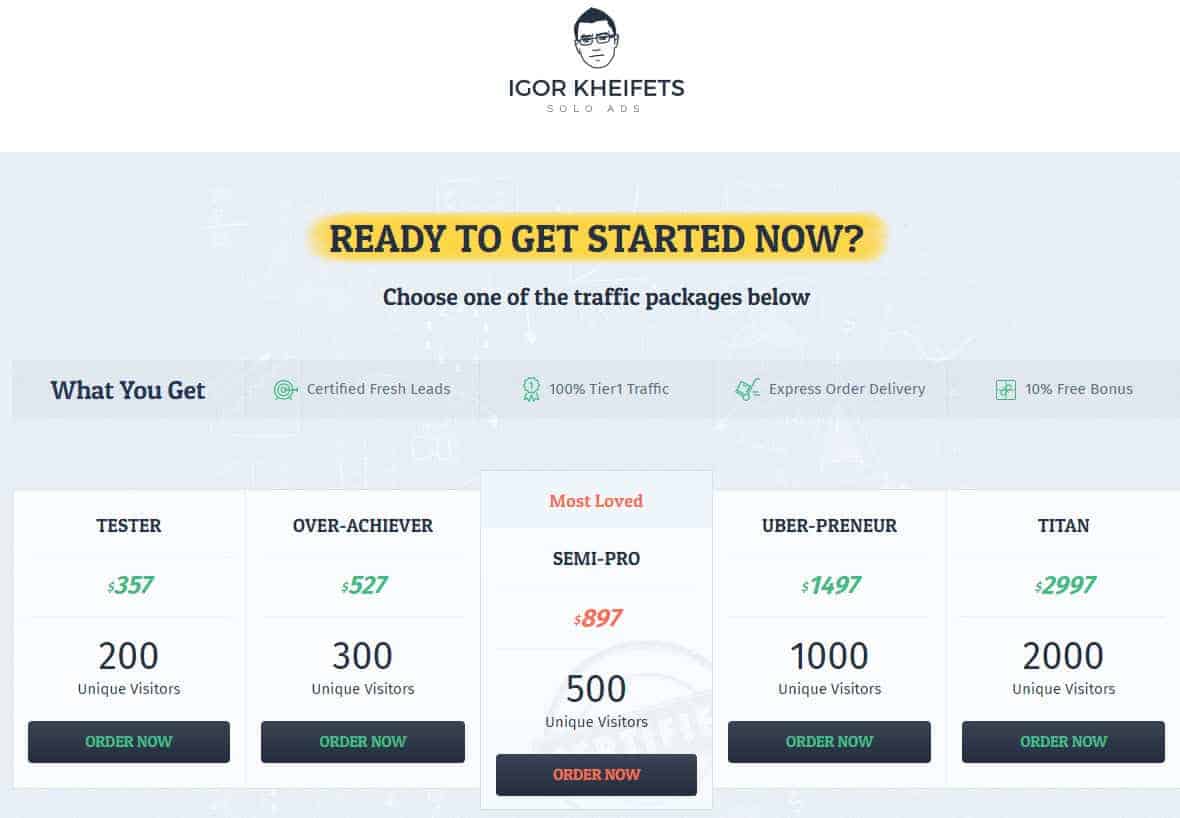 igorsoloads-pricing-packages