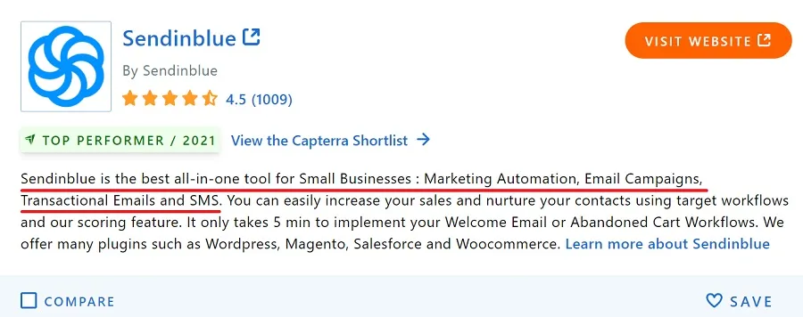 sendinblue capterra campagna ppc