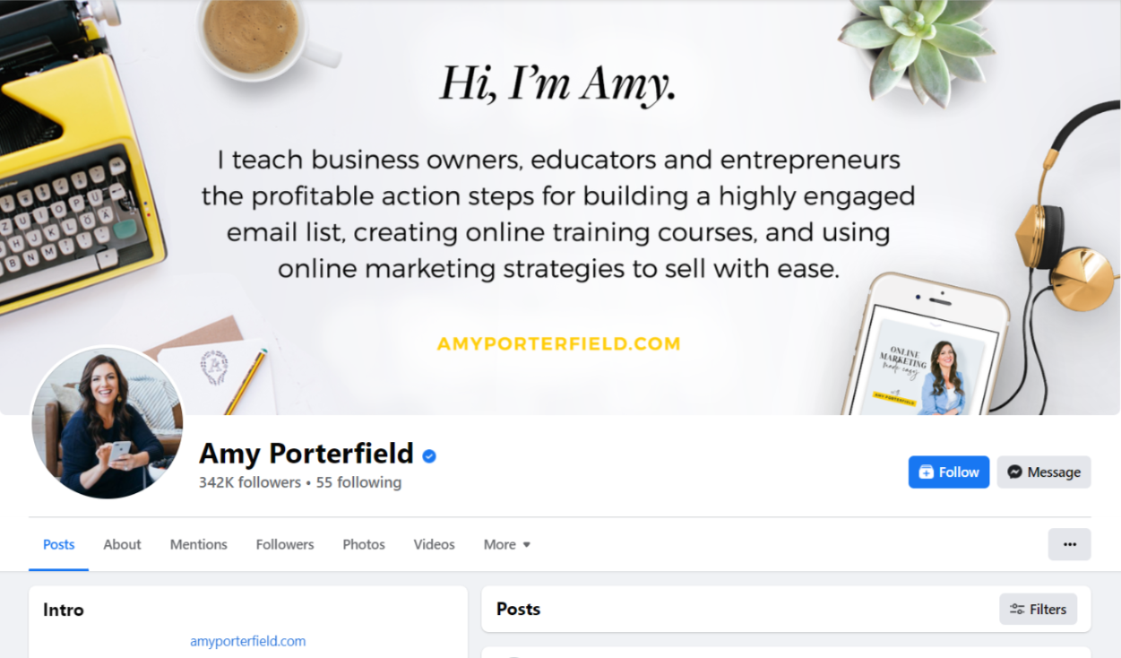 Amy Porterfield Facebook