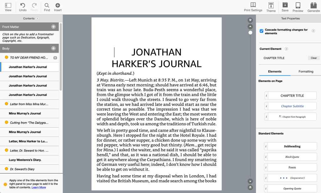 書籍模板 | Kindle 創建界面