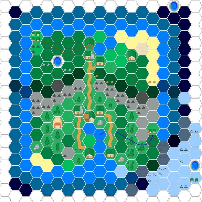 Générateur de carte fantastique HexTML | Exemple