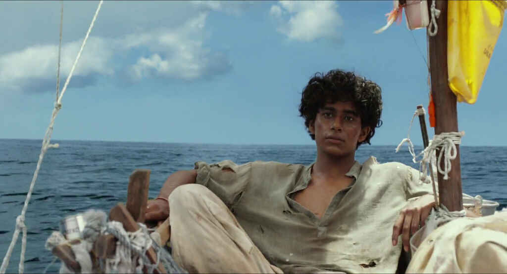 Schreibtechniken | Life of Pi Filmstill, Pi Patel auf dem Boot