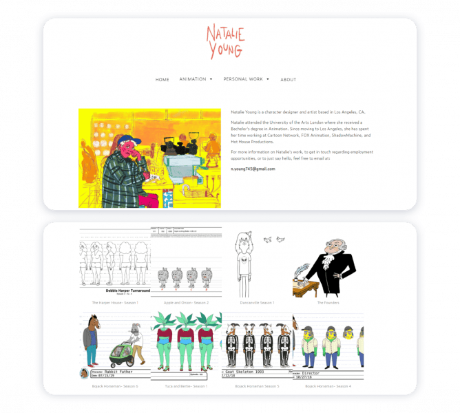 exemple de portfolio d'animation