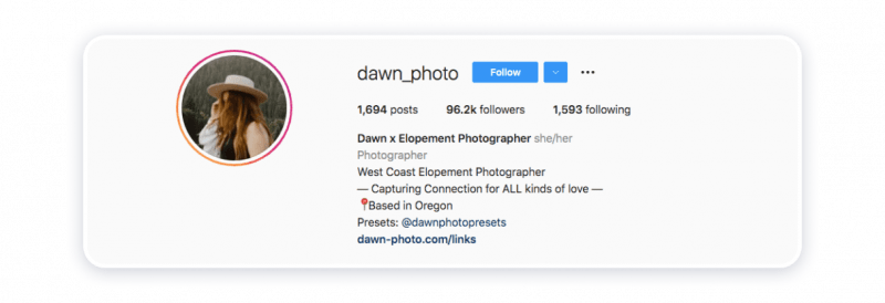 それ自体を語るInstagramのバイオ