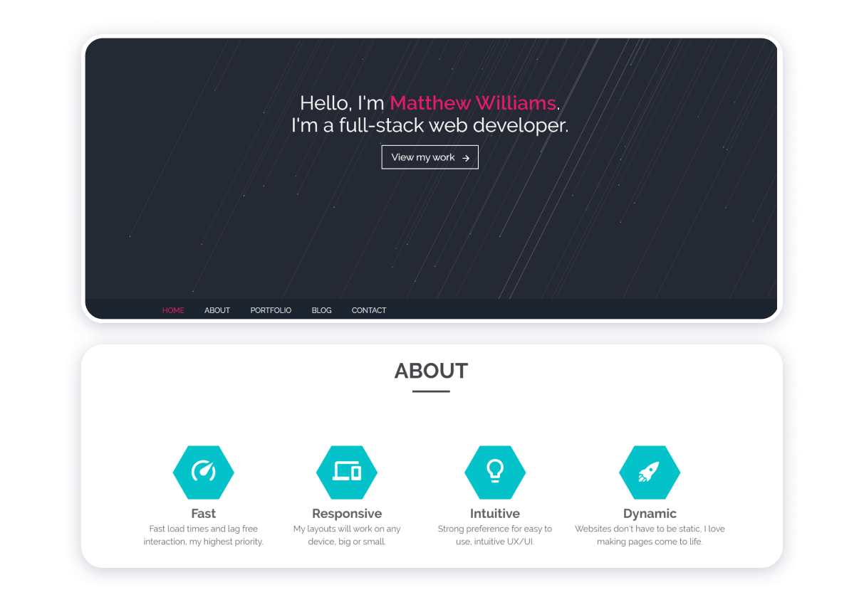 웹 개발자1 web developer portfolio