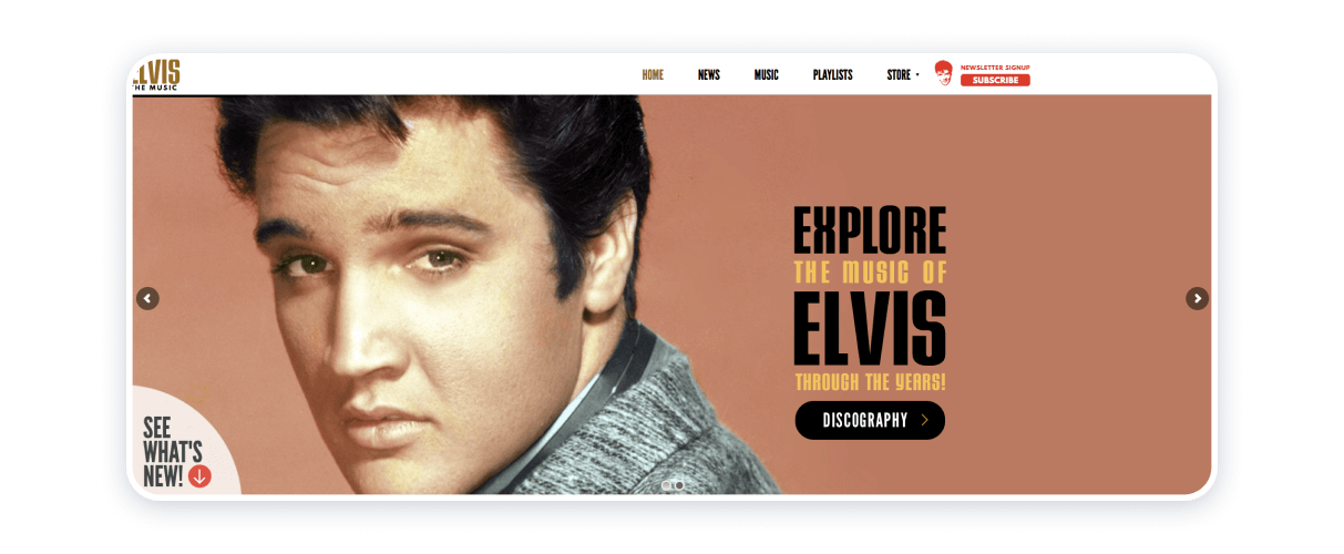 music website examples