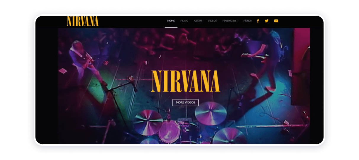 musician website example