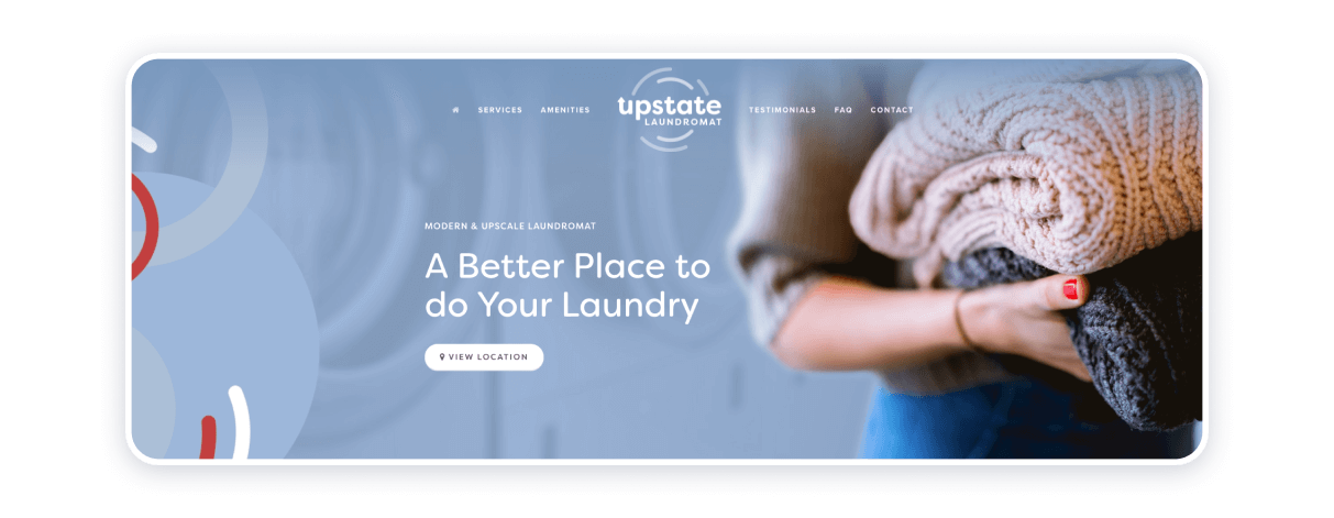 one page product website