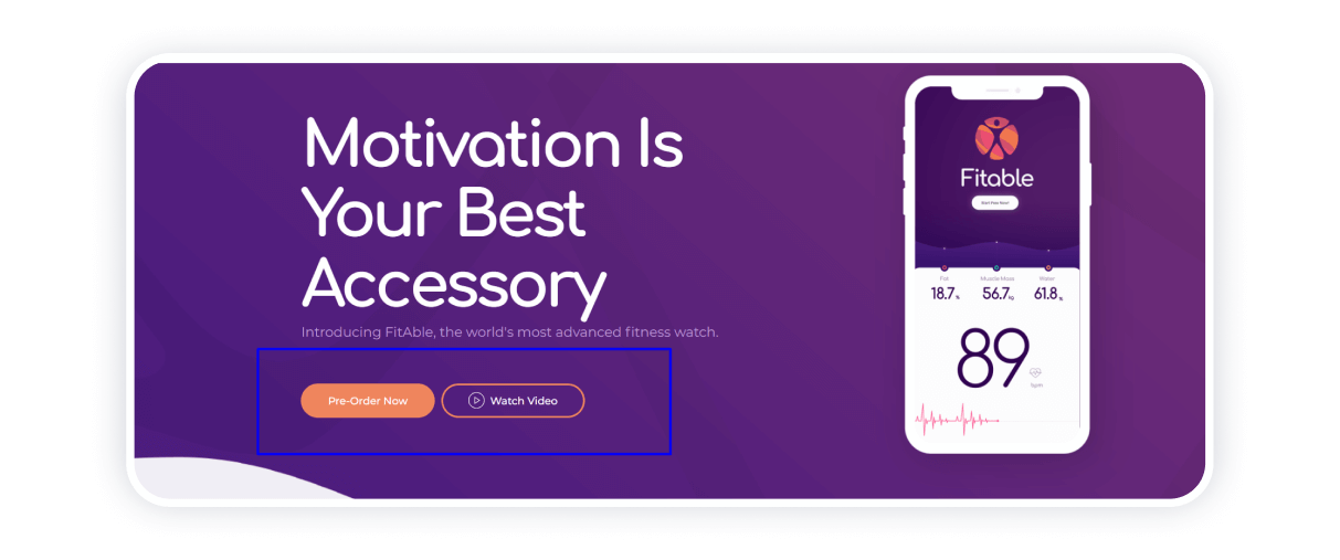 ctaの例 landing page essentials