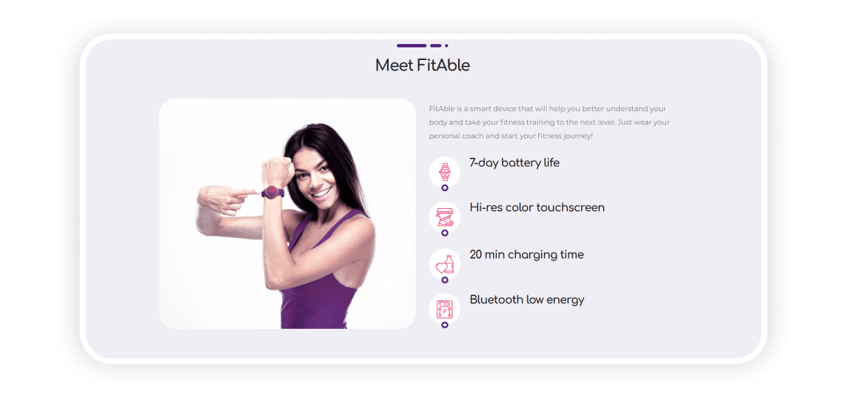 その会話をコピーする landing page features