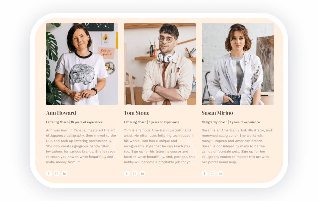 meet our staff template