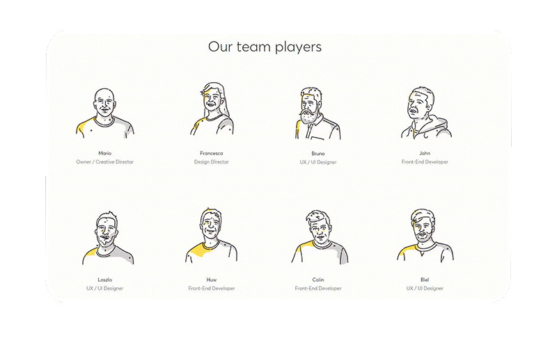 team pages