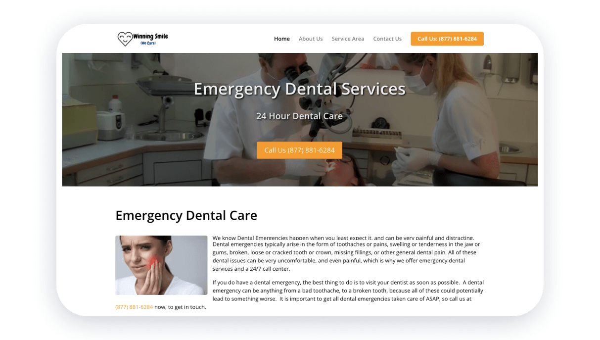 dental web design