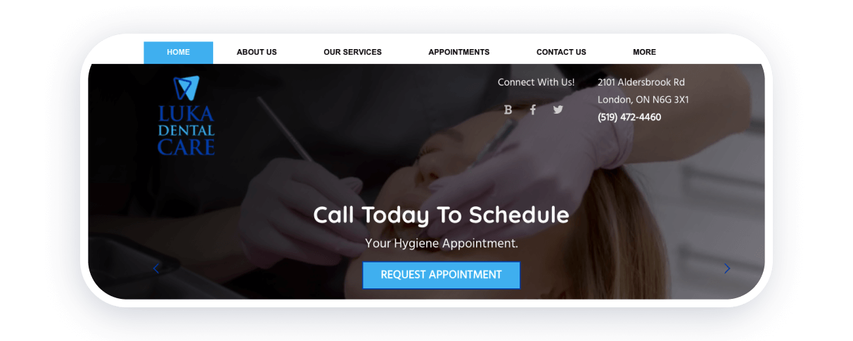 dental office website