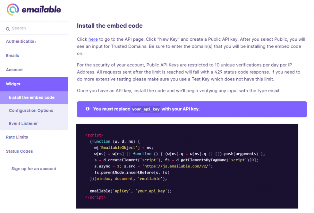 codul-widget-încorporat prin e-mail