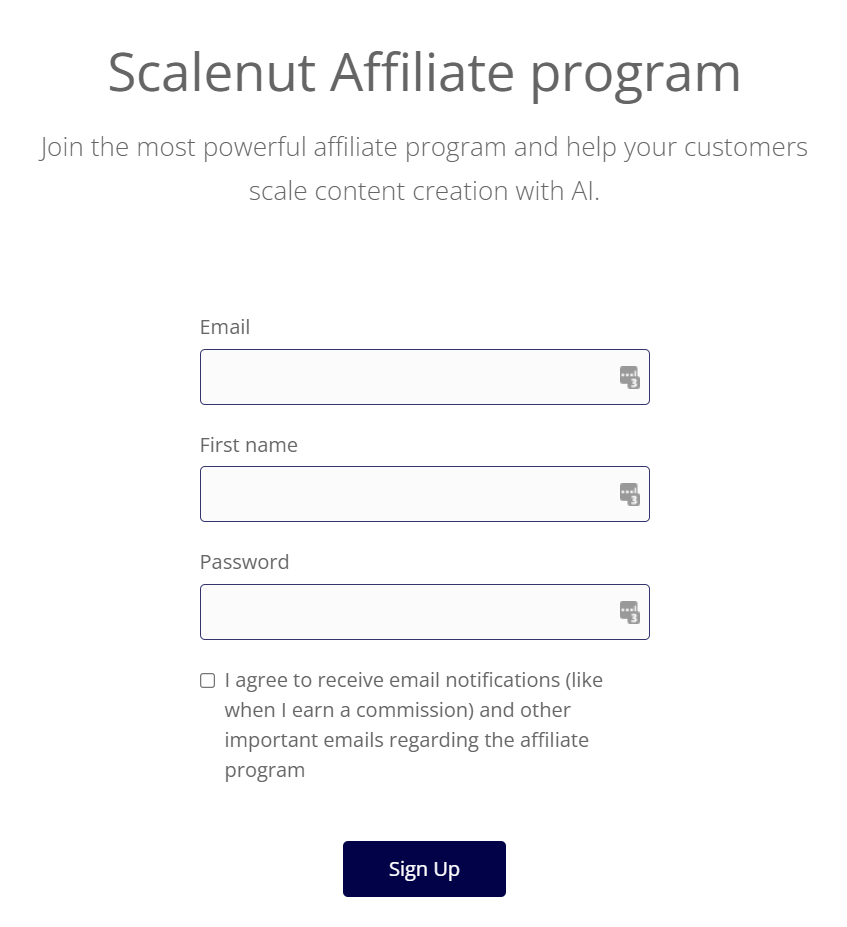 Programma di affiliazione Scalenut