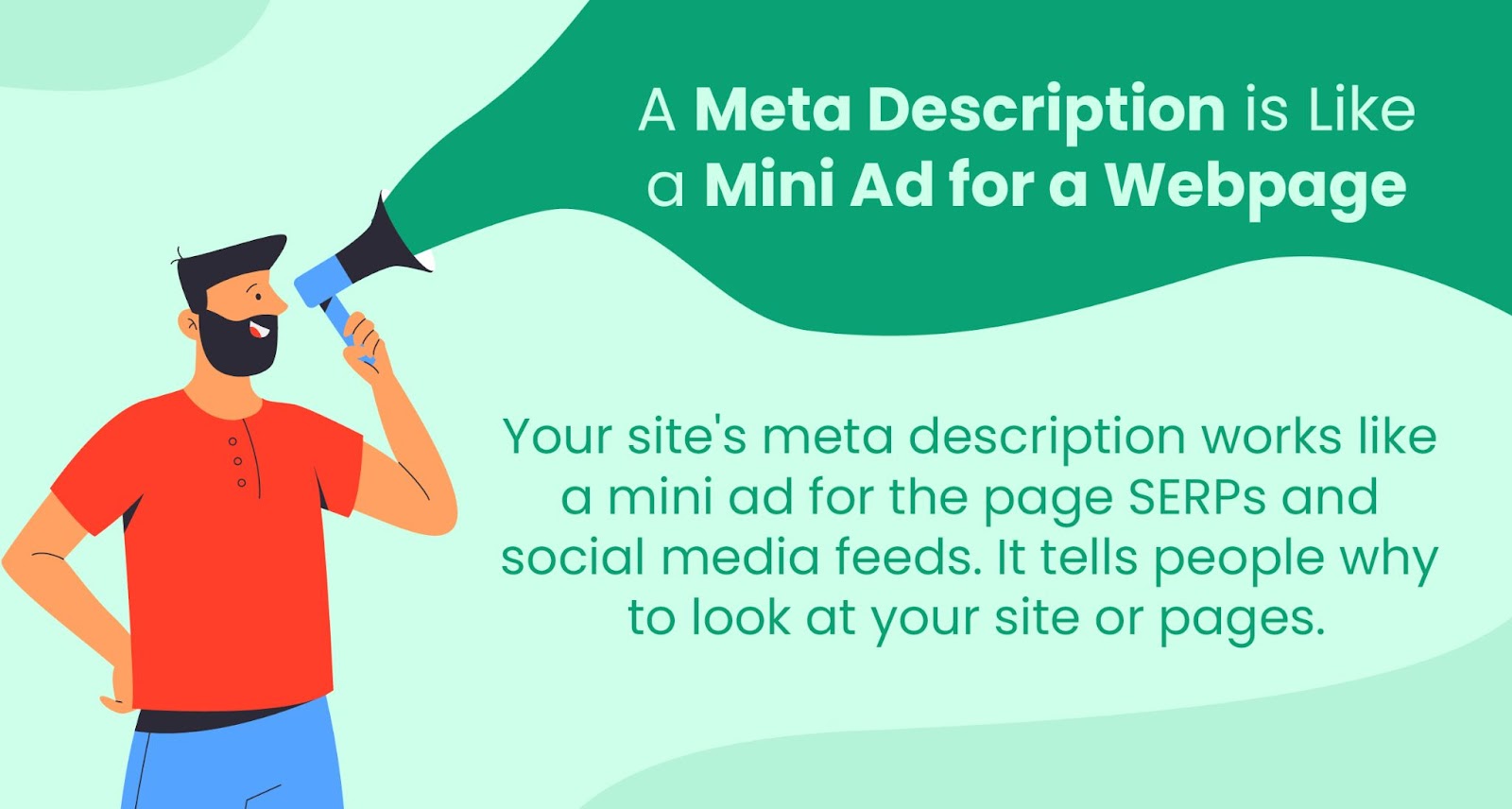 Una meta descripción es como un mini anuncio para una página web.