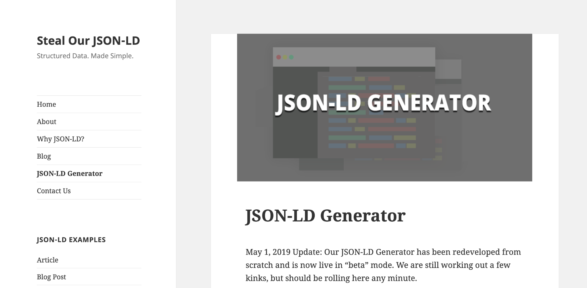 Generador de esquemas JSON-LD para SEO