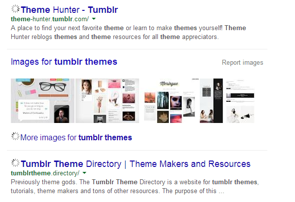 Tumblr Themes: Google search